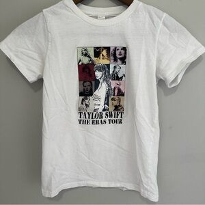 White Taylor Swift The Eras Tour T-Shirt Youth Medium Festival *Dupe*